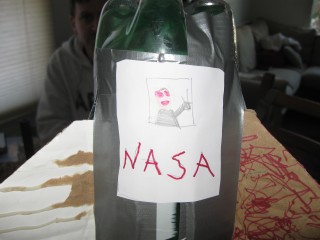 Decorating the rocket.